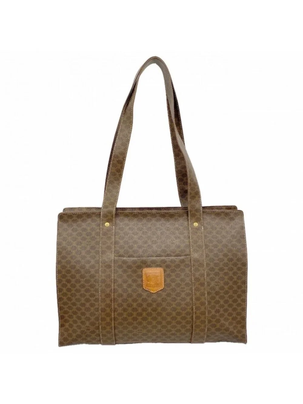 Celine Tote Macadam Brown Gold